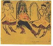 Ernst Ludwig Kirchner Hungarian dance Sweden oil painting artist